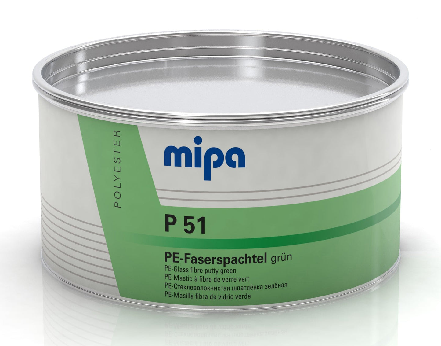 Mipa P51 PE-Auto-Faserspachtel inkl. Härter grün 1,8 Kg